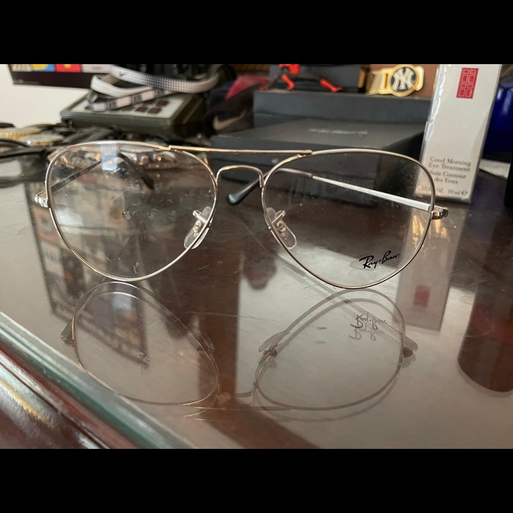 Ray-Ban Eyeglasses, Aviator Optics- Black & Silver